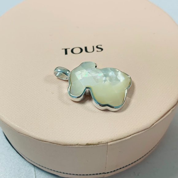 Silver TOUS Color Pendant with faceted onyx 3,3cm. sterling silver - Picture 3 of 10